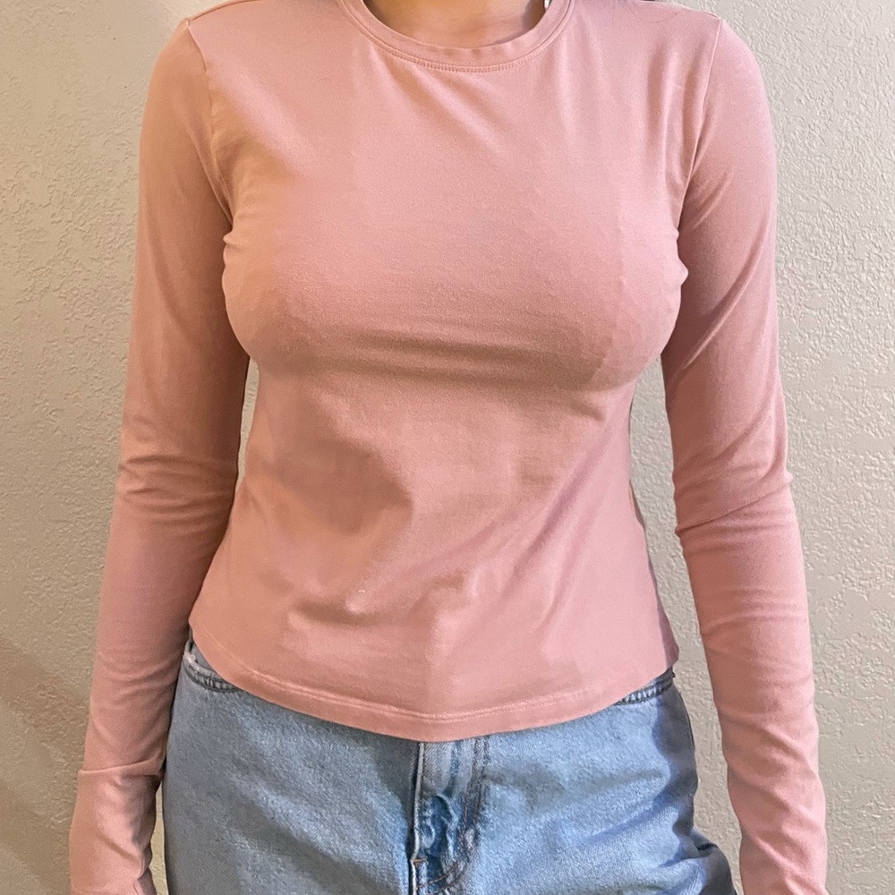 Pink long sleeve top